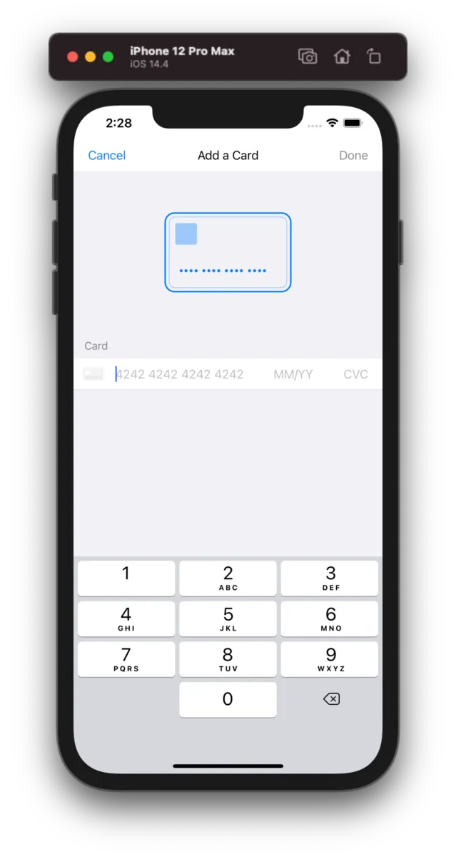 いい感じのクレジットカード情報入力画面